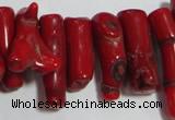 CCB65 16 inches irregular red coral beads Wholesale