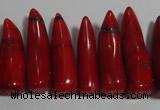 CCB66 16 inches horn shape red coral beads Wholesale