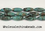 CCB784 15.5 inches 15*38mm - 16*40mm rice ocean agate beads