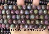 CCB792 15.5 inches 10mm faceted round jasper gemstone beads wholesale