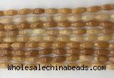 CCB812 15.5 inches 5*12mm rice pink aventurine beads wholesale