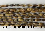 CCB815 15.5 inches 5*12mm rice yellow tiger eye beads wholesale