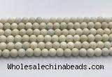 CCB822 15.5 inches 8mm round ivory jasper gemstone beads wholesale