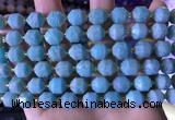 CCB840 15.5 inches 9*10mm faceted amazonite beads wholesale