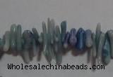 CCB88 15.5 inch 2*8mm irregular branch blue coral beads Wholesale