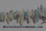 CCB89 15.5 inch 2*8mm irregular branch light blue coral beads