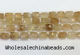 CCB892 11*15mm-12*16mm faceted cuboid citrine beads wholesale