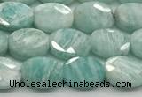 CCB925 15.5 inches 6*8mm faceted oval amazonite beads