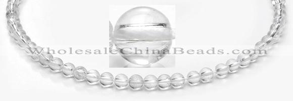 CCC06 15.5 inches 6mm round white crystal beads Wholesale