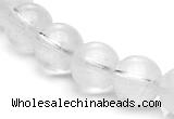 CCC08 15.5 inches 12mm round white crystal beads Wholesale