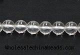 CCC202 15.5 inches 8mm round grade AB natural white crystal beads