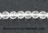 CCC252 15.5 inches 8mm faceted round grade A natural white crystal beads