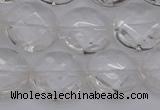 CCC506 15.5 inches 16mm faceted coin natural white crystal beads