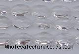 CCC512 15.5 inches 8*12mm faceted oval natural white crystal beads