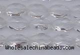 CCC513 15.5 inches 10*14mm faceted oval natural white crystal beads