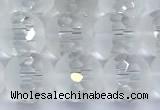 CCC641 15 inches 8mm faceted round white crystal beads