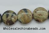 CCD03 15.5 inches 16mm flat round cordierite beads wholesale