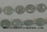 CCE10 15.5 inches 10mm flat round natural celestite gemstone beads