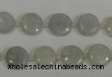 CCE11 15.5 inches 12mm flat round natural celestite gemstone beads