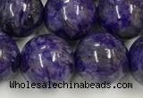 CCG313 15.5 inches 12mm round dyed charoite beads wholesale