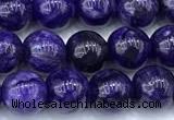 CCG325 15 inches 6mm round dyed charoite beads