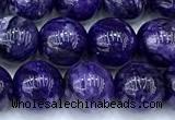 CCG326 15 inches 8mm round dyed charoite beads