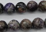 CCG55 15.5 inches 14mm faceted round natural charoite beads