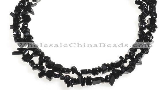 CCH02 35 inches black agate chips gemstone beads wholesale