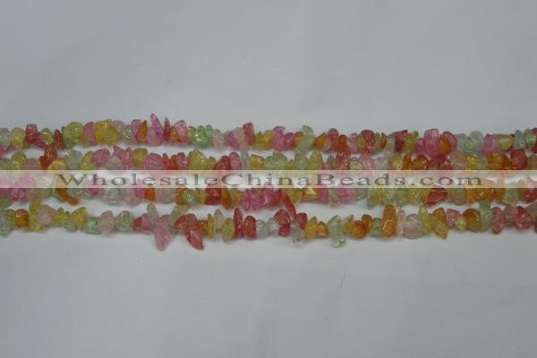 CCH261 34 inches 4*6mm synthetic crack crystal chips beads wholesale