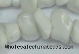 CCH284 34 inches 8*12mm white stone chips beads wholesale