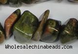 CCH296 34 inches 8*12mm unakite chips gemstone beads wholesale