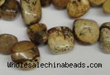 CCH331 15.5 inches 10*15mm picture jasper chips beads wholesale