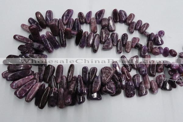 CCH502 15.5 inches 6*15mm - 8*28mm kunzite chips beads