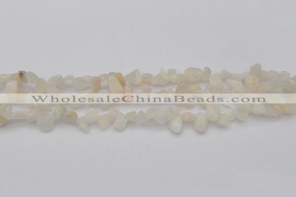 CCH624 15.5 inches 6*8mm - 10*14mm white moonstone chips beads