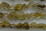 CCH673 15.5 inches 4*6mm - 5*8mm golden rutilated quartz chips beads