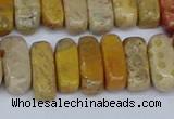 CCH713 15.5 inches 5*10mm - 5*15mm fossil coral chips beads