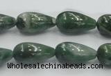 CCJ10 15.5 inches 10*20mm teardrop natural African jade beads wholesale