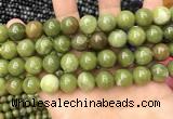 CCJ334 15.5 inches 12mm round green China jade beads wholesale