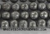 CCJ350 15.5 inches 8mm carved round plated China jade beads