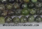 CCJ421 15.5 inches 6mm faceted round dendritic green jade beads