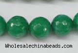 CCN1226 15.5 inches 14mm faceted round candy jade beads wholesale