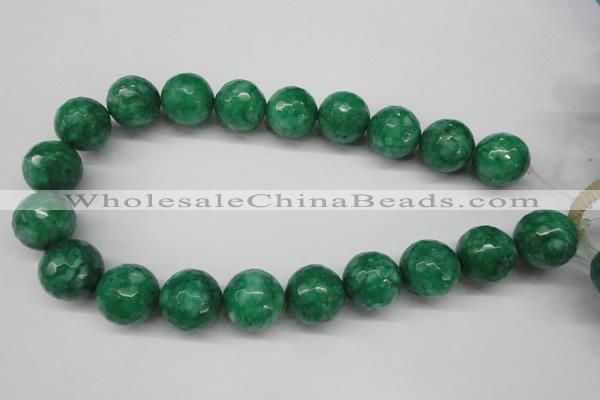 CCN1229 15.5 inches 20mm faceted round candy jade beads wholesale