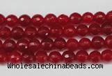 CCN1242 15.5 inches 6mm faceted round candy jade beads wholesale