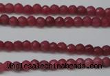 CCN1315 15.5 inches 3mm faceted round candy jade beads wholesale