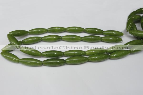 CCN134 15.5 inches 10*30mm rice candy jade beads wholesale