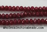 CCN1352 15.5 inches 4*6mm faceted rondelle candy jade beads