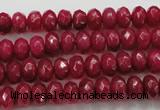 CCN1353 15.5 inches 5*8mm faceted rondelle candy jade beads