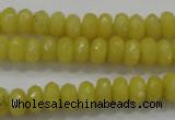 CCN1393 15.5 inches 5*8mm faceted rondelle candy jade beads