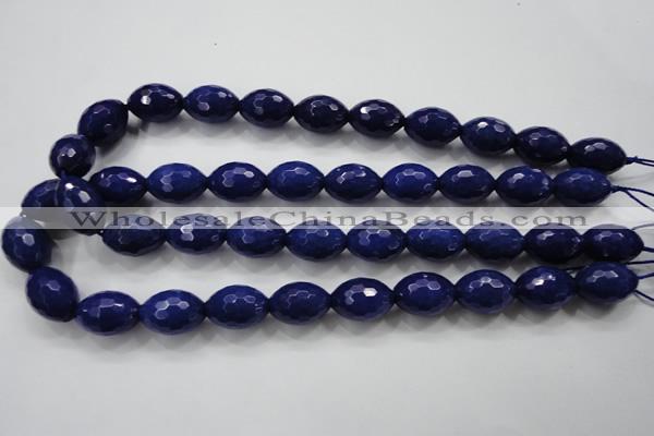 CCN1475 15.5 inches 13*18mm faceted rice candy jade beads wholesale