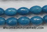 CCN1493 15.5 inches 10*14mm faceted rice candy jade beads wholesale